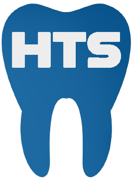 HammaslÃ¤Ã¤kÃ¤riasema Teija Siltasen logo, jossa sinisen hampaan sisÃ¤llÃ¤ kirjaimet HTS